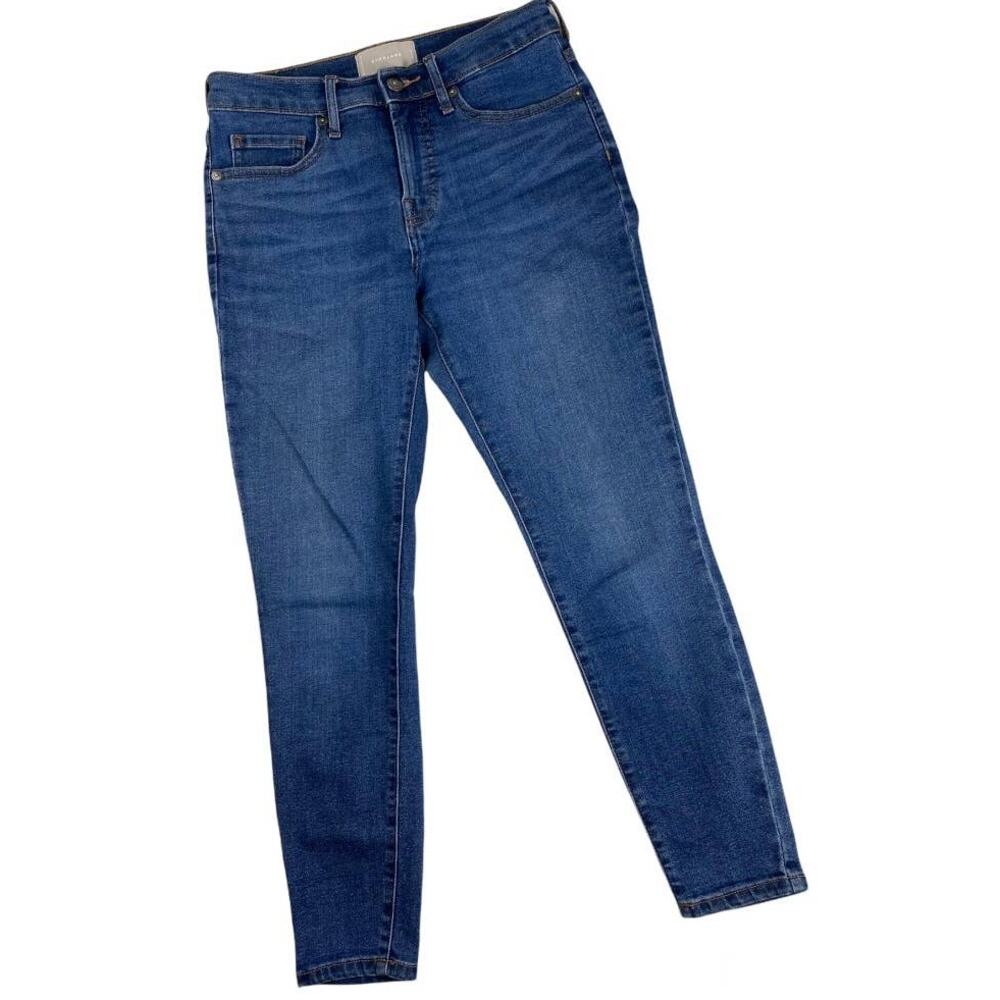 Everlane Mid Rise Jeans Ankle Skinny Denim Blue Womens Sz 26 Medium Wash